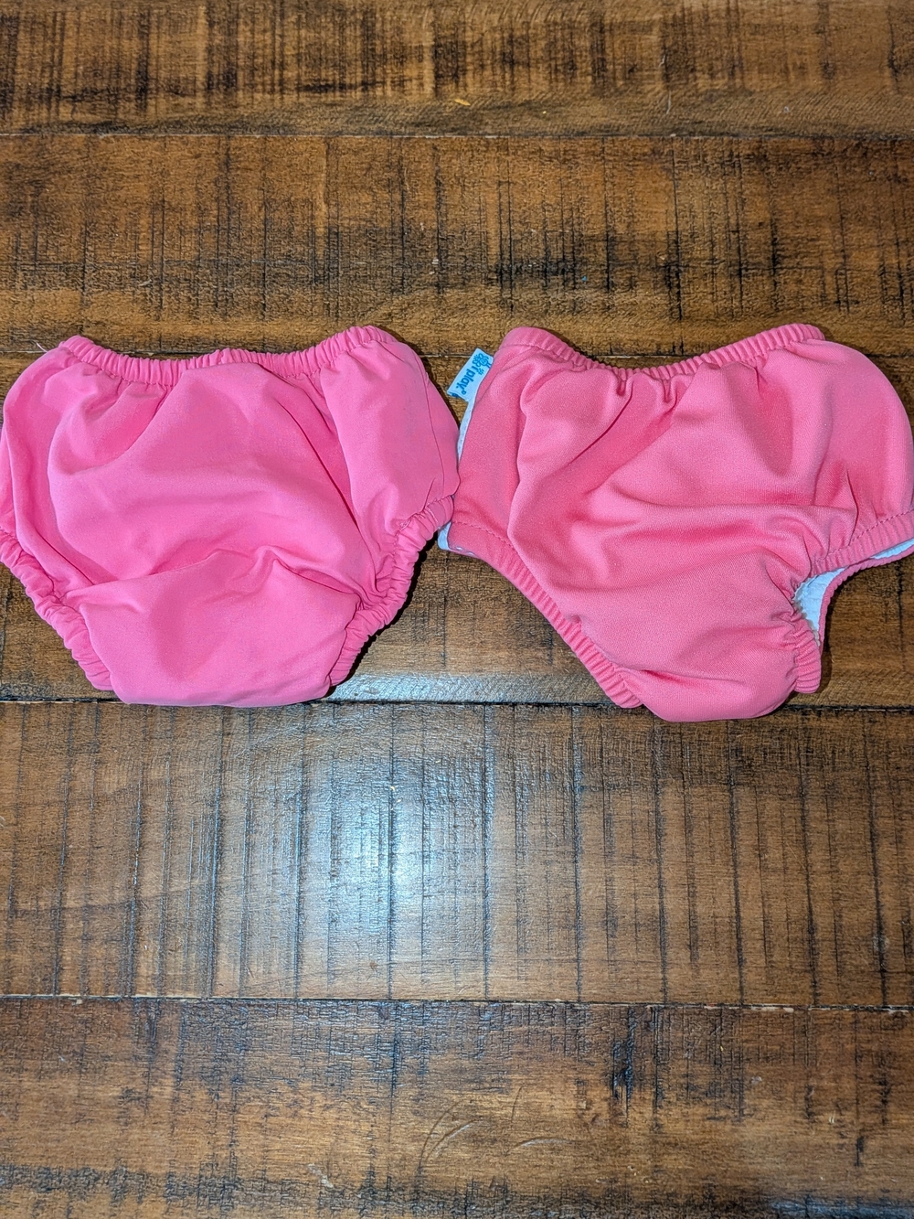 2 Pink Reusable Swim Diapers for Baby - iPlay 6m, 10-18lbs
